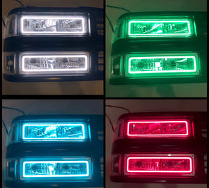 88-98 Chevrolet/GMC RGB Halo Headlights (Pair)